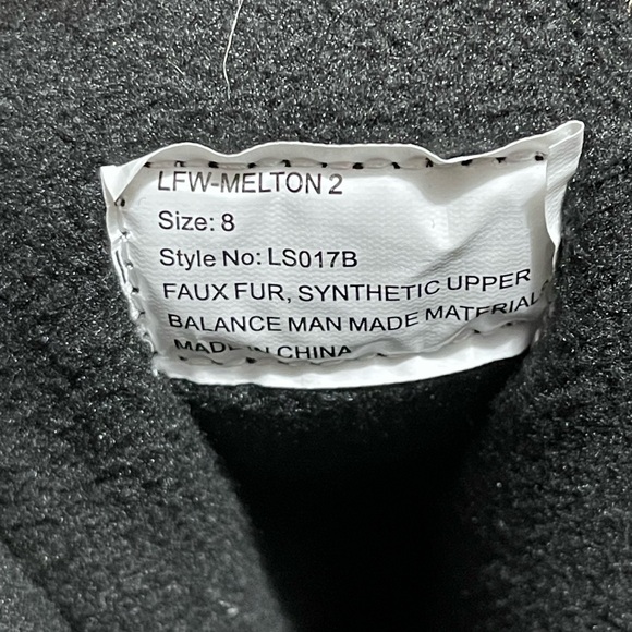 London Fog NWT Black Winter Boots with Fur Trim Size 8 - Picture 7 of 12